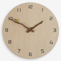 +[플렉스온]+내츄럴 나뭇가지 벽시계 (Natural Leaf Clock) 원형 에코보드 디자인 데코[FLEXONmarket]+