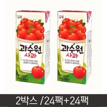 남양 과수원사과190mlx24펫x2박스음료수음료팩음료, 과수원사과190mlx24펫x2박스/음