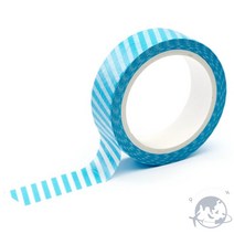 VEDANA 디지인마스킹테이프 블루슬래시 15MM 무소음테이프 꾸미기테이프 화방용테이프