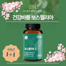건강바름 보스웰리아 추출 분말 보스웰릭산 1000mg 60정 2개