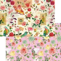 디자인달 비밀정원 꽃 랩핑지 포장지 빈티지 감성 선물포장, 50장