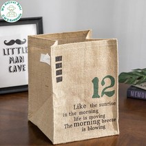 [GMD]천연 황마 커피마대 패브릭 수납 바구니 화분 바스켓, 12, 1개