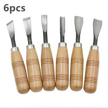 서각 조각칼 너트런너 러너 목공용끌 목판화 칼 나무 조각 치즐 세트 8 개 세부 칩 녹 방지 전문 목공 목, 01 6pcs