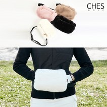 [체스골프-기획상품] 뽀송뽀송 여성골프 핸드머프 힙색, FREE, 핑크