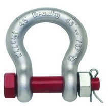 Crosby 1019622 Carbon Steel S-2130 Bolt Type Anchor Shackle Self-Colored 13-1/2 Ton Working Load L, 1, 1-3/8