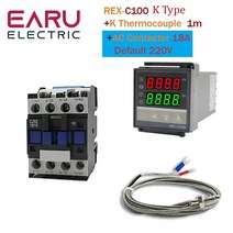 자기온습도기록계 온습도 기록용지 기록지 1M 디지털 PID 온도 조절기 REX C100 + 최대 40A SSR 40DA 릴레이 K 컨트롤러 M6 프로브 845EA 5, 03 W AC contactor 18A