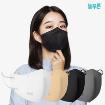 늘푸른 KF94 에어블 새부리형 보건용 마스크 50매 (4컬러/대형 중형), 그레이, 대형