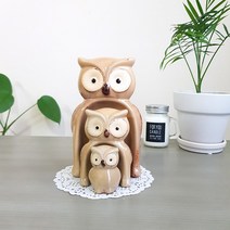 대진무역 인테리어소품 동물모형장식품 집들이선물 부엉이장식 동물소품, 부엉이3P