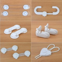 아이 유아 안전 서랍 문 창고 잠금 장치 고정장치, 스마일(2P)