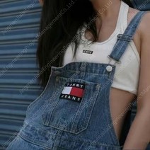 청멜빵바지 데님 점프수트