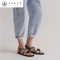 셀러허브 패션 [애슬릿] 사각 장식 끈 교차 밴딩 슬링백 여성 샌들