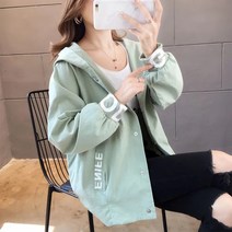 [Myshe]가을 빅사이즈 후드 자켓 여성 캐주얼 점퍼 Dou2fei903JK1