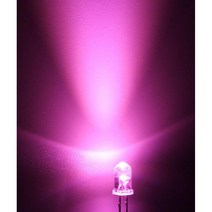 아두이노 LED(5파이 5mm 고급 고휘도 투명 핑크색 LED Pink 발광다이오드), 묶음(1000개)