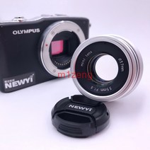캠코더렌즈 카메라렌즈 35mm F1.6 APS-C 영화 수동 초점 MF 프라임 소니 a7r3 a9 A6500 후지 xt30 xa5 m43, 01 black color_01 M4/3