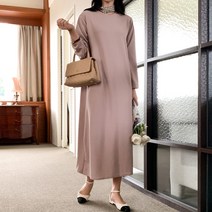 에브리나나 / 데일리 링클 플레어 롱원피스 4color