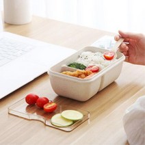렌지사용가능한 직장인용 도시락통 차박 밀폐통 밥통, 2단 도시락 핑크