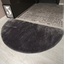 [바보사랑] 극세사 롱파일 반원러그 (4color)