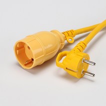 일신 1구 황색 연장코드선 1.5SQ 5M/10M/15M/20M, 5M, 1개
