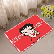 극세사 대형 단모 거실 카페트 러그 복도용 욕실 매트 Bettys Boops 미끄럼 방지 카펫 흡수성 깔개 현관 입구 문 Kawaii