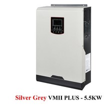 5.5kw 48vdc 220vac 태양 광 하이브리드 인버터 순수 사인파 100a mppt 태양 광 충전 컨트롤러 wifi 포함 배터리 없이 작동 가능, 5500w 회색, MPPT 48VDC 100a, 220-240VAC 50hz 60hz