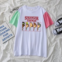 3D티셔츠Anime Stranger Things 시즌 재미있는 티셔츠 남자 멋진 만화 그래픽 빈티지 스트리트웨어 힙합 탑