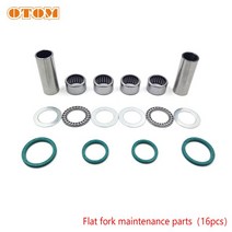 구동계 변속기 자동차부품 Otom 레이싱 먼지 자전거 플랫 포크 완성 수리 키트 오일 씰 부싱 ​​니들 베어링 야마하 yz250f yz450f yz450fx wr250f 호환, 플랫 포크 키트