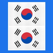 자동차 데코레이션 태극기 스티커 중형 2P 주유구커버
