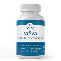 Methylsulfonylmethane (MSM) 100 Capsules 1290 mg Serving Lab Verified Purity with No Fillers No, 1