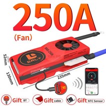 BMS 인산철 댈리 스마트 BMS 스마트 액티브 밸런서 전류 1A LiFePo4 4S 8S 12S 16S 12V 24V 48V 100A 150A 200A 250A 300A 리튬 배, 01CHINA_07LFP 16s 250A FAN