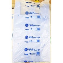 [에이치플러스몰] 손잡이 비닐 봉투 왕대 청유백 44x52cm 100매 x20개, 상세 설명 참조, 상세 설명 참조