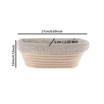 빵발효기 제빵발효기 발효기 라운드 타원형 등나무 빵 교정 바구니 베이킹 금형 소스 반죽 Banneton 발효, 22 D3