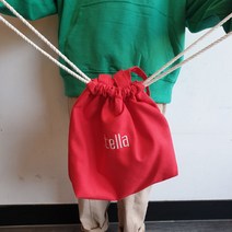에이미양품점 컬러풀 이니셜자수 실내화주머니 스트링백 보조가방 신발주머니