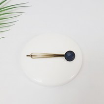 빈티지 앤티크 호마이카 써클 포인트 커브 헤어 실핀