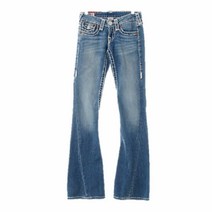 트루릴리전 중청 무지 데님 로우라이즈조이슈퍼티진 여자 S [25]