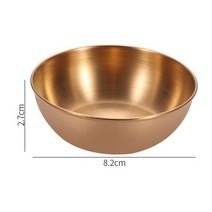 소식 한국도자기 이중스텐 다이어트 미니 공기 Round Stainless Steel Seasoning Dish Hot Pot Dipping Bow, 03 RS