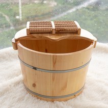 편백나무 족욕통 발 족욕기 가정용 원목족탕기 심신, 25CM족욕통+마사지소품+덮개
