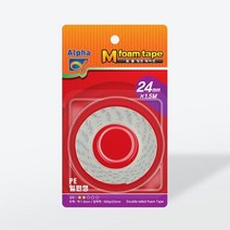알파 M시리즈 폼양면테이프 일반 24mmx1.5M (PE폼/1.3T) 낱개, [2044700]옵션없음