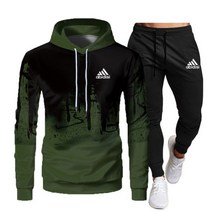 마라톤복 트랙수트 남자 세트 겨울 후드 바지 2 조각 실행 Hoody 망 운동복 스포츠 조깅 스선 팬츠 정장 남성, CHINA_L, 7