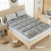 토퍼매트 푹신한 패밀리 거실 토퍼 두꺼운 구스 다운 섬유 침대 싱글 트윈 퀸 15