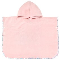 더수 아동 목욕 비치 샤워 타올 판초 S, 핑크 + 핑크플라워, 1개