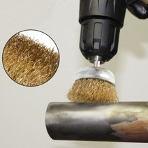 오랜 찌든때 강판 녹제거용 드릴용 스텐브러쉬 75mm 그라인딩 연마, 1개