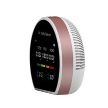 대기 질 모니터 CO2 TVOC Temp Drop ship 용 실내 정확한 테스터 기, 03 Rose gold
