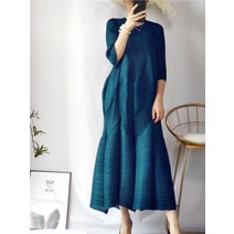 여름 가을 주름 플리츠 랜턴 드레스 오버사이즈 드레스 롱원피스 주름원피스