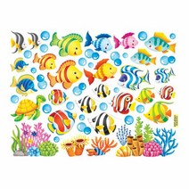 펀 유니테크 물고기여행 FDT-85041 스티커놀이 꾸미기스티커 스, 단품
