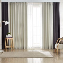 앙상블 스마트 창문 암막커튼 2배 나비주름 국내생산