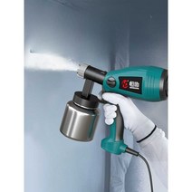 페인트건 전동 도색 에어스프레이건 도장용 후끼 뿜칠, 알루미늄 통+1/1.8/2.5노즐+예비통 2개