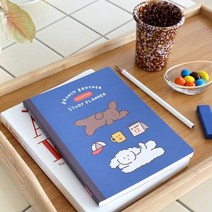 스터디 플래너 공부계획 4개월 공부습관만들기 귀여운일러스트 힐링스터디, 블루