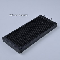 커스텀 수냉 syscooling 알루미늄 식 라디에이터 280mm 140mm 팬 튜브 id 6mm