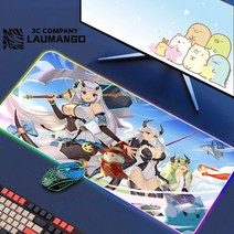 에픽 세븐 Rgb 마우스 패드 게이머 키보드 매트 책상 애니메이션 카펫 Pc 빅 게임 캐비닛 확장, 08 GG001213_02 RGB300x600x3mm