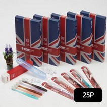 켄트 켄트 시즌2 크리스탈 콤팩트 초극세모 칫솔 25P+칫솔케이스 1개(블루/투명 중 랜덤)+켄트쇼핑백 1개, 5세트